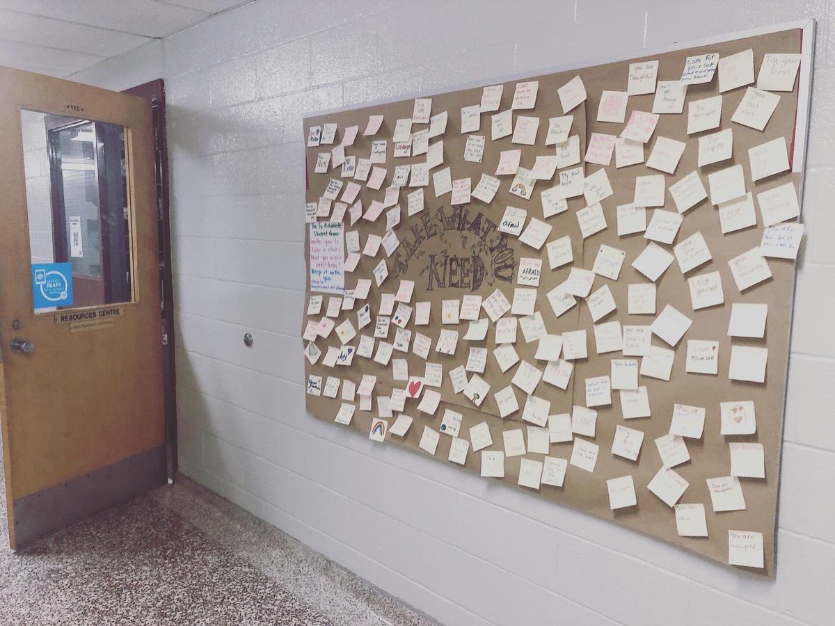 The fabulous #ToAdvocate student group created this wonderful “Take What You Need” bulletin board to spread joy and celebration throughout @CalCentralPS