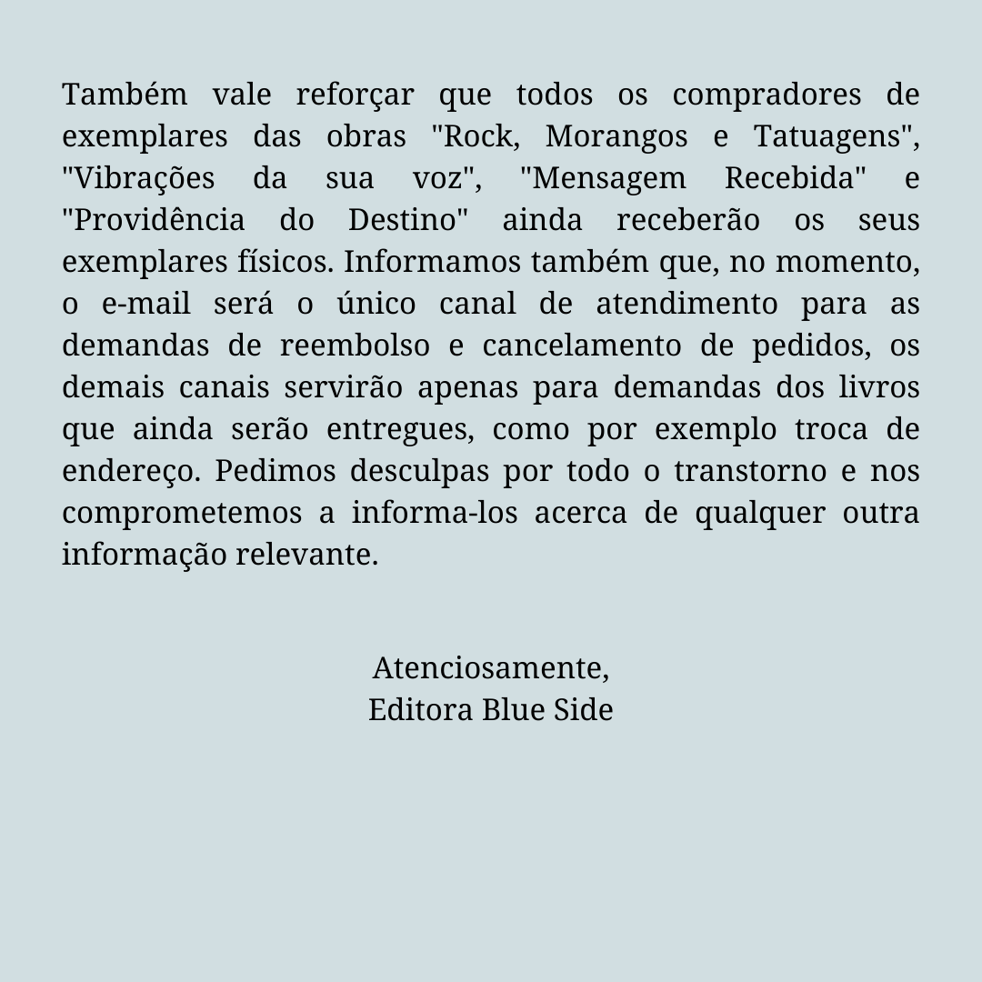 Editora Blue Side (@editorablueside) on Twitter photo 