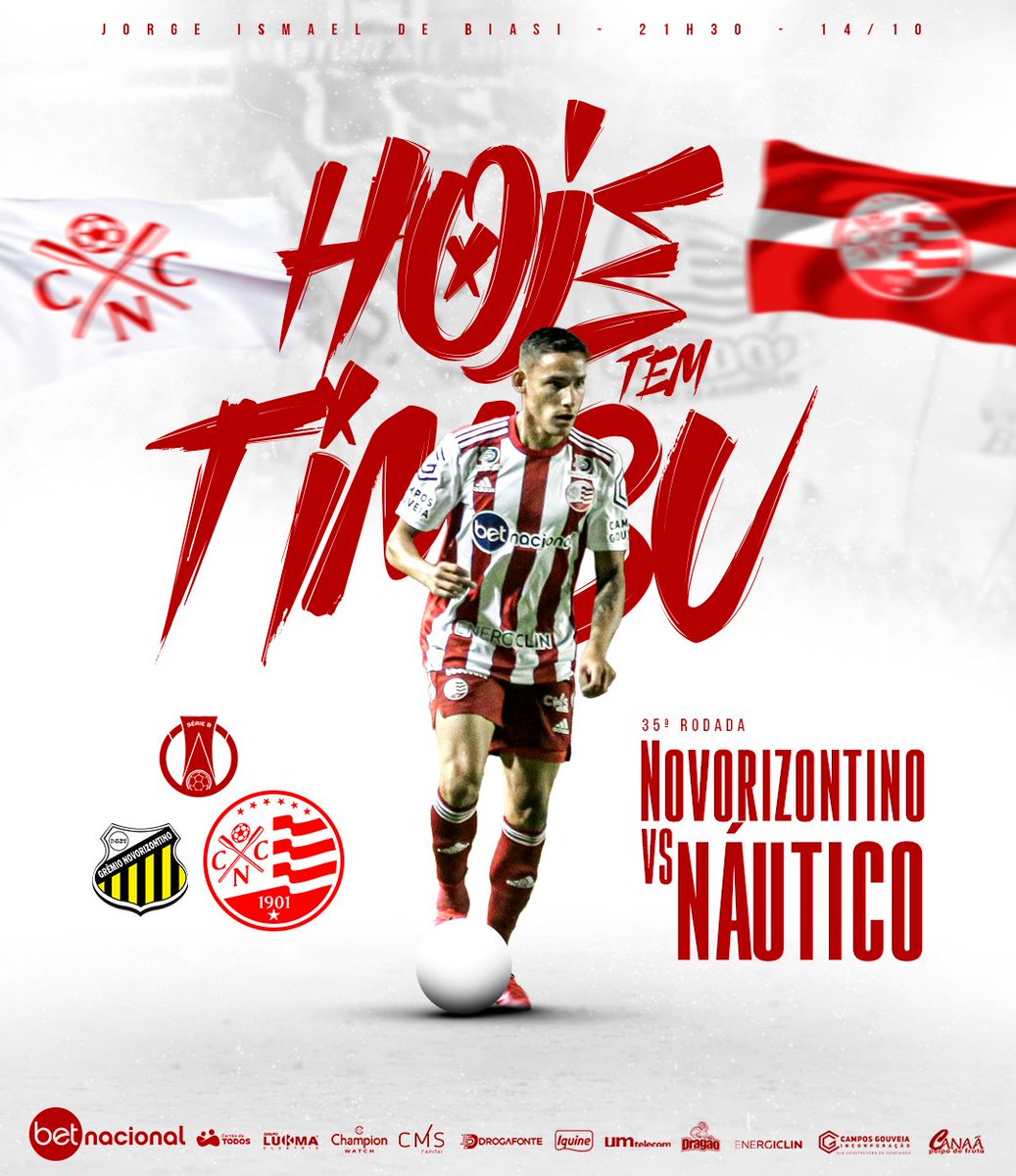 nauticope's tweet photo. PRA CIMA DELES, NÁUTICO!!!! 🔴⚪

🏆 Campeonato Brasileiro Série B - 35ª rodada
⏱ 21h30
🏟 Jorge Ismael de Biasi
🎥 SporTV e Premiere 
💪 #DiadeTimbu 
➡️ https://t.co/ZnQMn2wHB7 https://t.co/go93miI3fV