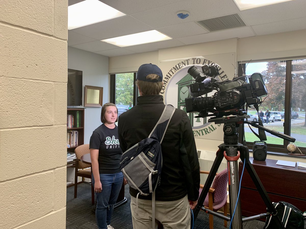 Behind the scenes w/ <a href="/SpecNews1Albany/">Spectrum News 1 Albany</a> talking to <a href="/ShenUnified/">Shen Unified Sports</a> student-athletes on the impact of Unified Sports at #ShenHS and what it means to earn <a href="/SpecOlympicsNY/">Special Olympics New York</a> National Banner status at tomorrow’s Spirit Rally! <a href="/CVattimo/">Casey Vattimo</a> <a href="/ShenAthletics/">ShenAthletics</a> <a href="/galadore/">Coach Galarneau</a> <a href="/coachweeks10/">Rob Weeks</a> <a href="/Agostinoni_Ron/">Ron Agostinoni</a>