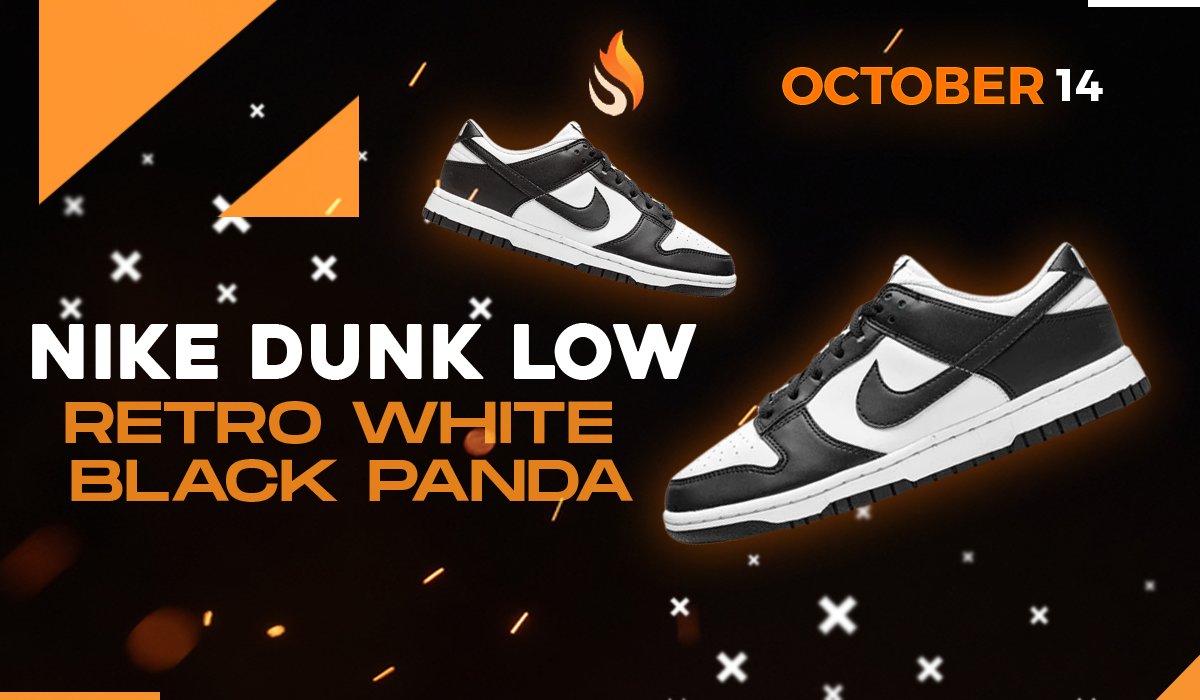 "Nike Dunk Low Retro White Black panda (2021)" is dropping on 14th of October🥵

Spark your feet with this amazing release🥵

Are y'all ready to grab these?🤩

Let us know at <a href="/lbfcook/">LBF COOK™</a> ⭐

BE QUICK❗
Like❤️ RT ♻️Tag 2👥 : Keep your DMs open.