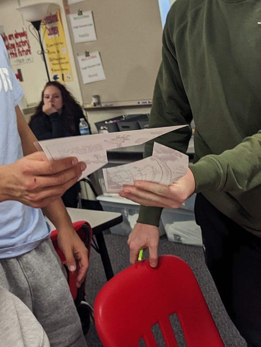 JillWebs's tweet photo. Simple strategy...cut up political cartoons into different puzzle pieces and randomly pass them out. Students mix to find their complete cartoon. Analyze and then share with the class. Quick. Simple. Effective. #sschat #tlap #ksedchat #crazyPLN #teachers #historyteacher https://t.co/Iw415BXRLj