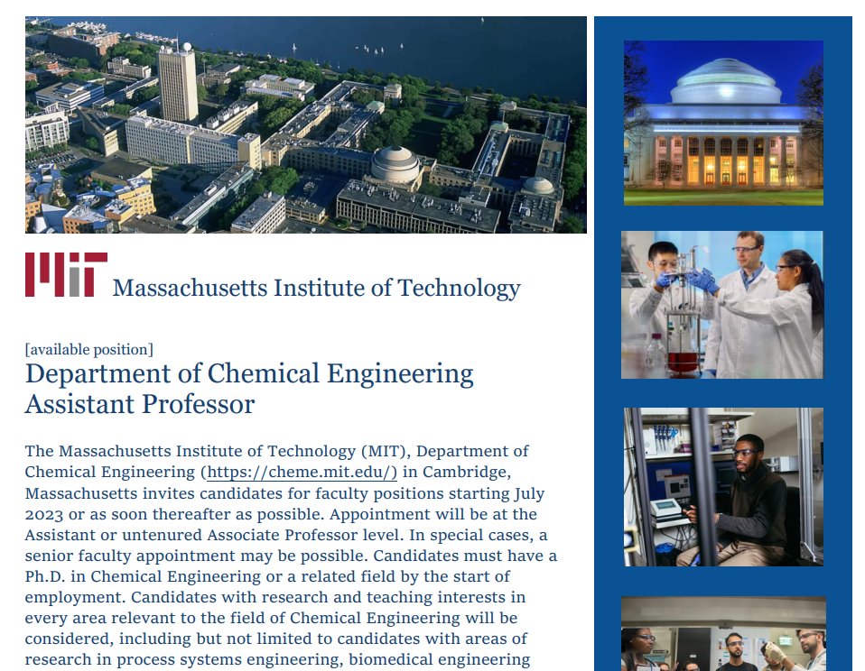 Hey ChemEs, We're hiring! Come be our colleague!