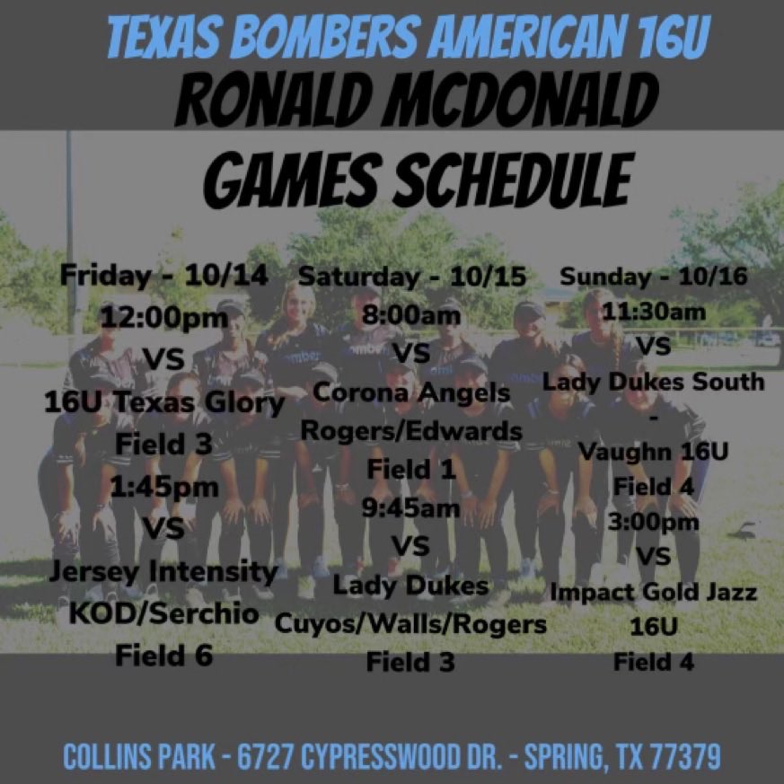 Excited for this weekend’s games!