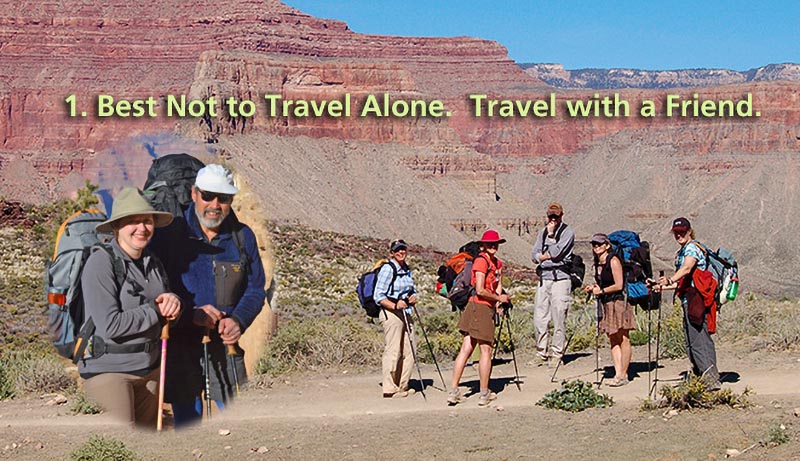 Crossing the canyon this month? Traveling with at least one other person helps ensure your safety in the event of accident or injury. ✅ Traveling in a group? Stay together or partner up. ✅ When traveling alone have a support plan with check-in times. go.nps.gov/12