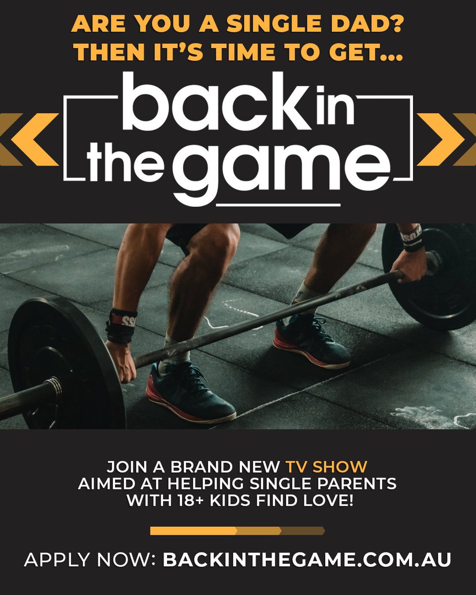 Find love again on Back In The Game, a brand new Aussie TV show for single parents. Apply now: backinthegame.com.au