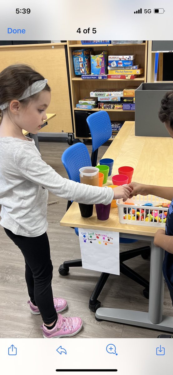 We read stories &amp; talk lots about emotions &amp; share our own perspectives! Gemma shone as she shared with us her perspective. She gathered supplies and created her own colour-based key to help the kids identify their emotions. Here she is patiently coaching a student. <a href="/EJSMSchool/">Ecole J S McCormick</a>