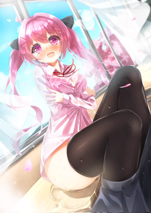 びしょぬれ後輩 #オリジナル 