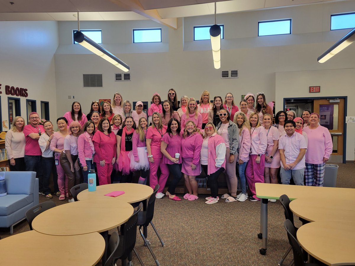Blue River Bobcats go pink for breast cancer today!