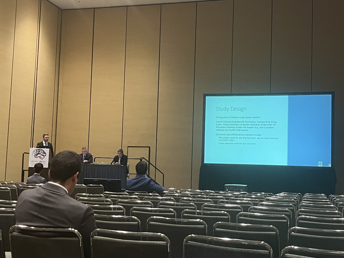 A little belated, but congratulations to Taylor Duda, PGY4 neurosurgery resident on an excellent podium presentation on cost effectiveness of 2 treatment modalities for TN <a href="/CNS_Update/">CNS</a> #neurosurgery