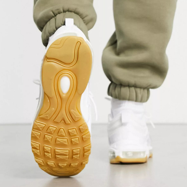air max 97 white gum on feet
