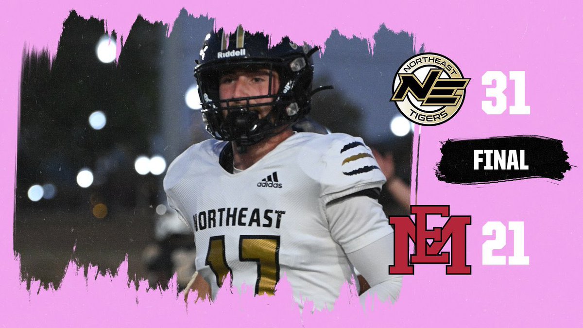 NEMCCTigers's tweet photo. FB | FINAL: Northeast 31, No. 7 East Mississippi 21. Tigers SHOCK THE WORLD by forcing 7️⃣ turnovers &amp; taking down its second nationally ranked opponent of the season!!!

#NEMCC returns to the road next Thursday by visiting Coahoma at 6:30 pm.

🐯 #TigerTown https://t.co/sgKfI8tjYG