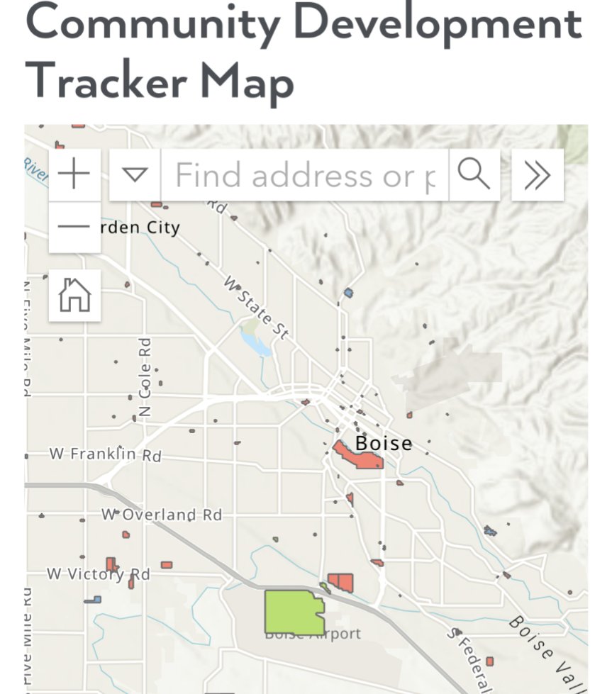 tucker_id's tweet photo. .@CityOfBoise rocking it with this great #developmenttracker for projects going through entitlements. https://t.co/qkMrRW6Yfk
#boisedev https://t.co/DjeiAGxJTp