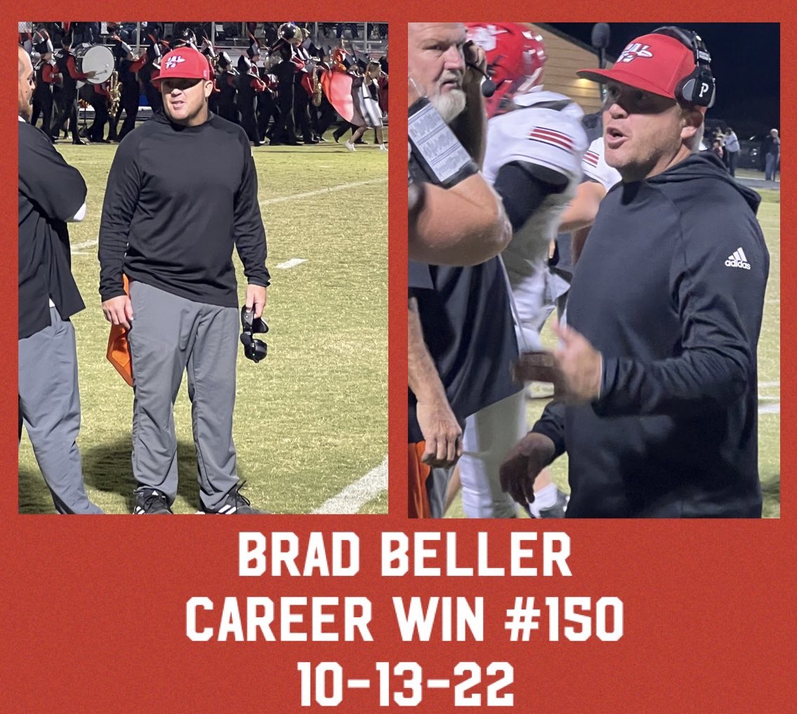 WarriorsWPS's tweet image. Congratulations to Warrior head football coach Brad Beller on career win #150!