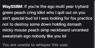MadTwig's tweet photo. Was just enjoying lurking on Twitch and got this gem of a DM. https://t.co/9EbvZvX7Rw