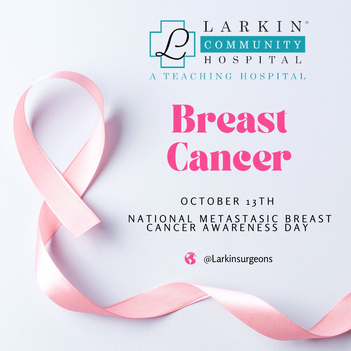 larkinsurgeons's tweet photo. At Larkin Hospital, our surgical department specializes in breast surgical oncology, with a multidisciplinary team dedicated to preventing and treating breast cancer. We have state-of-the-art equipment for diagnosing and managing our patients in the Miami area. 
#teachinghospital https://t.co/Z3JASLohdL