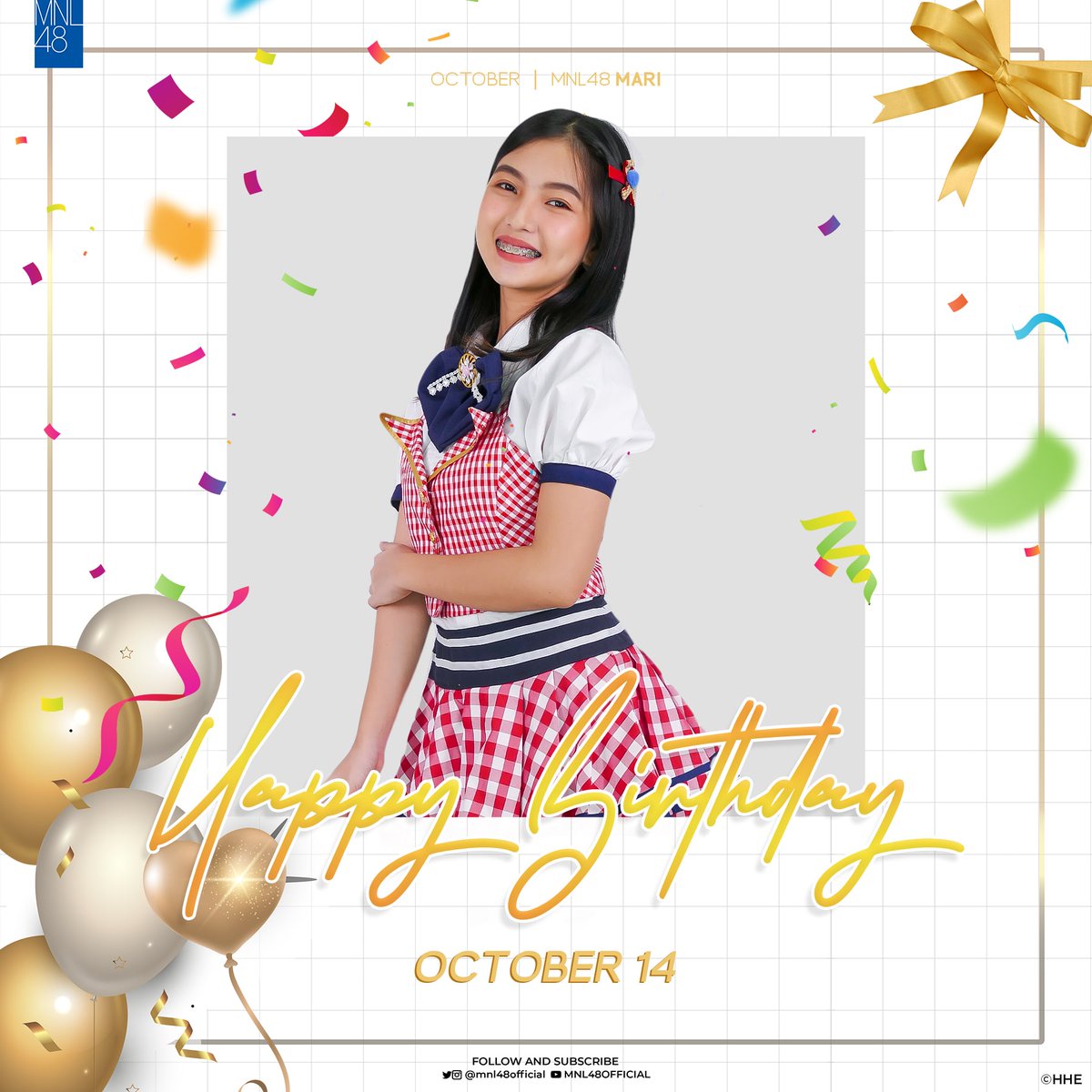 Happy Birthday our MARIa Clara of MNL48! 🥳
May this special day bring you joy, happiness, and precious memories!

Let's greet MNL48 Mari a happy birthday here 🥳