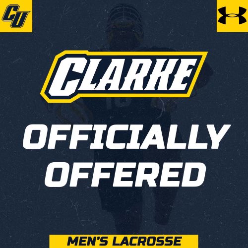 Absolutely blessed to receive my first offer from Clarke University. #RollPride <a href="/CUPrideMLax/">Clarke Pride Men's Lacrosse</a>