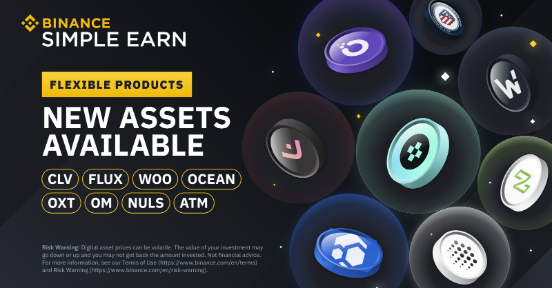 binance's tweet photo. #Binance adds new assets to Simple Earn Flexible Products (2022-10-14).
