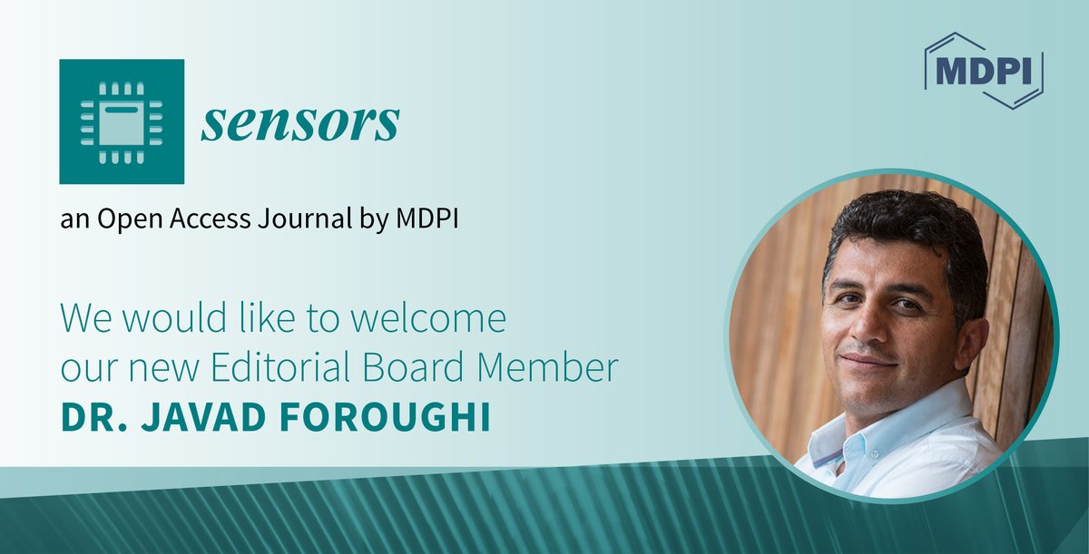 🚩Welcome our new Editorial Board Member in Section "Wearables", mdpi.com/journal/sensor…
Prof. Dr. Javad Foroughi <a href="/JForoughi/">Prof. Javad Foroughi</a> from School of Mechanical &amp; Manufacturing Engineering, The University of New South Wales, Australia <a href="/UNSW/">UNSW</a>