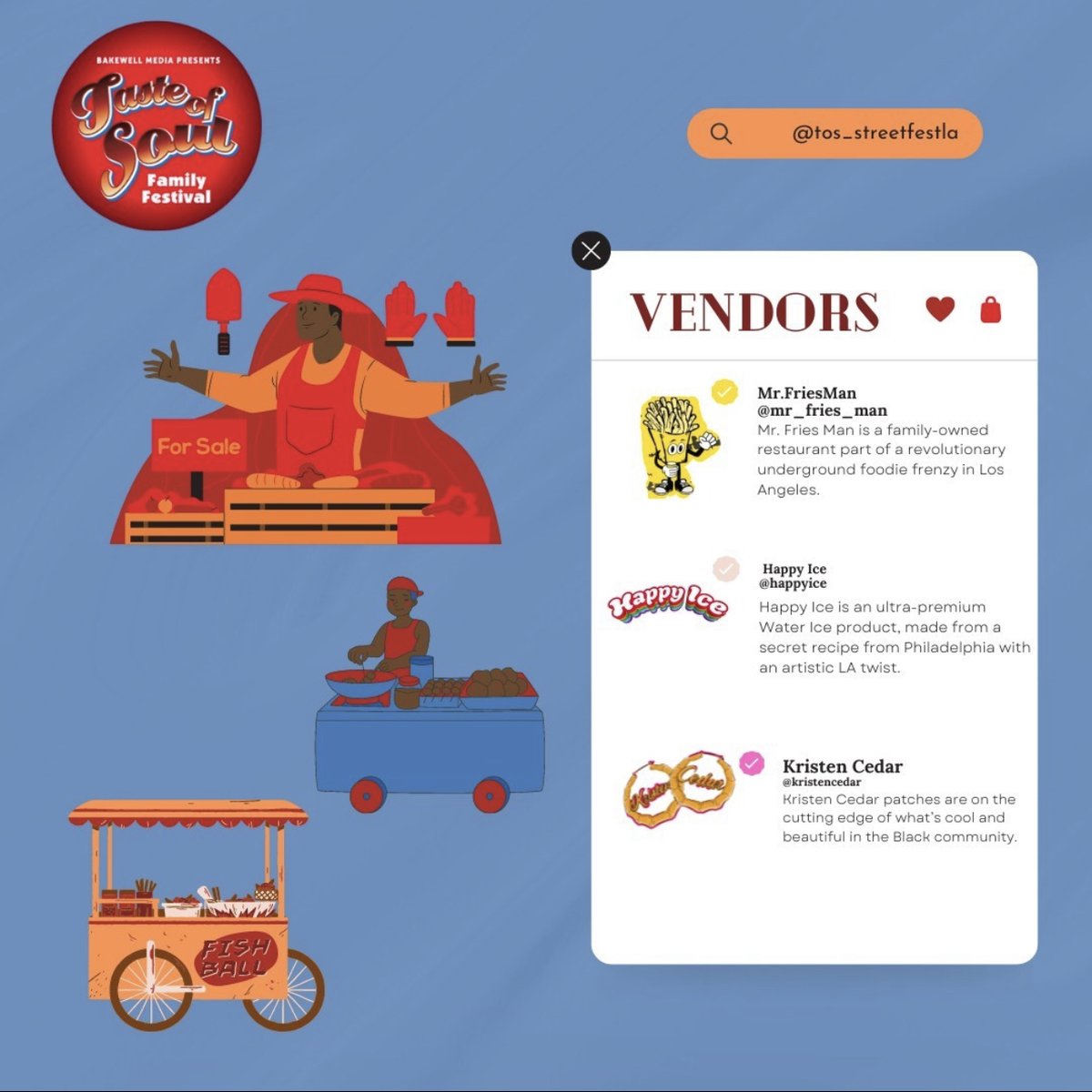 TOP SECRET VENDORS👀
See you Saturday Los Angeles 
<a href="/mrfriesman1/">mr_fries_man</a> <a href="/HappyIcela/">Happy Ice</a> #kristencedar 
#tasteofsoulla #tosofsoulla