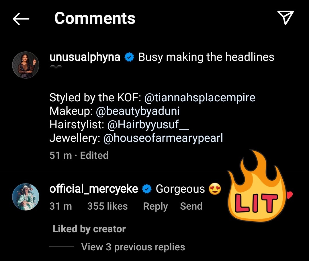 ALPHAMALEAFRIKA's tweet photo. #Bbnaija  One thing about Phyna, you either love her or stay away from her.

I saw Disqualified forming friendship with Mercy buh Mercy is busy liking and commenting on Phyna's posts with joy 

#UnusualPhyna
PHYNA SAID YOU GON CRY 
SEASON OF THE HYPE PRIESTESS
#Bbnaija https://t.co/7kEabY0Nqs
