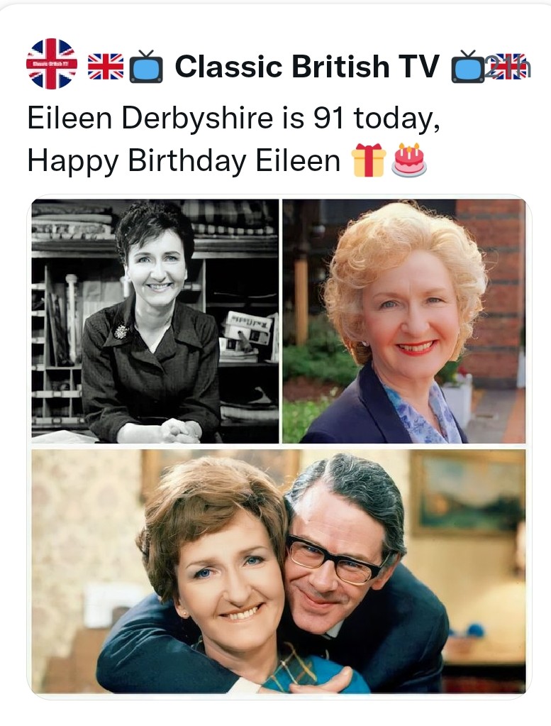 ArronUsher's tweet photo. Happy 91st #birthday to former #coronationstreet  @itvcorrie star #EileenDerbyshire (#EmilyBishop) 🎉♥️🎂 https://t.co/NiOGV14JMy