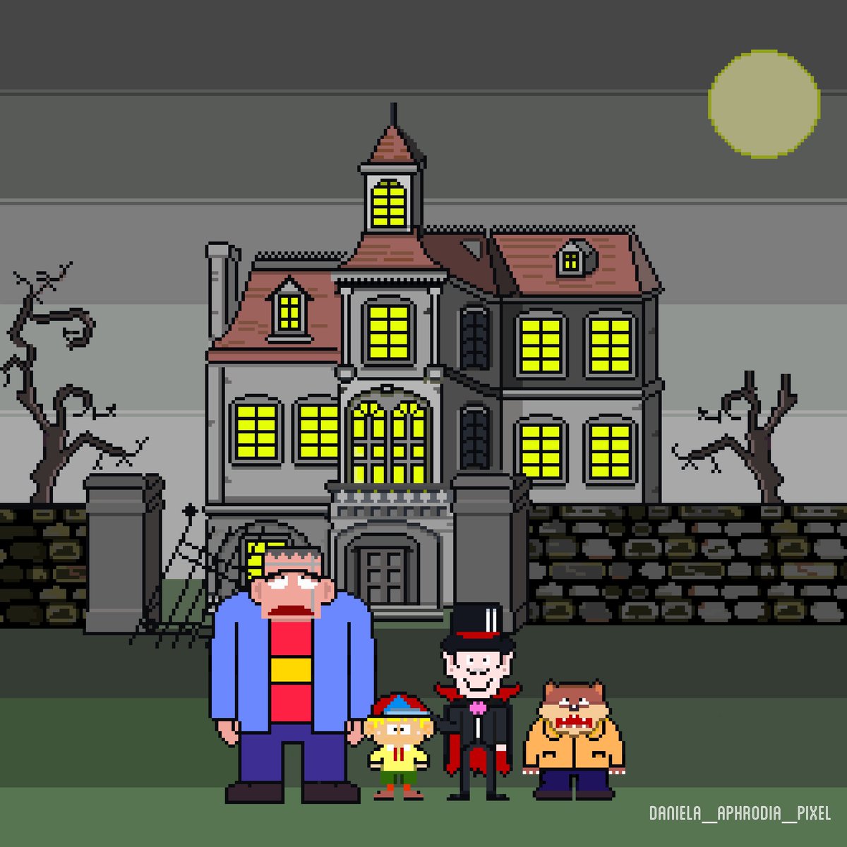 AphrodiaLabs's tweet photo. #kaibutsukun #fujikofujio #carlettoilprincipedeimostri #pixelmash #pixelart #pixelartist #pixels #pixel #pixelartwork #artwork #artist #halloween #pixelstudio #halloween2022 #digitalart #digitalillustration #illustration #illustrator #picoftheday #dracula #frankenstein #8bit https://t.co/3lDSp2QLPf