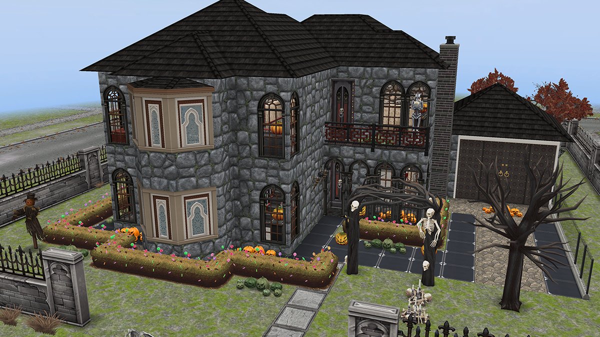 TheSimsFreePlay's tweet photo. Halloween is soon approaching and for the first time ever our very own EA Creator @Michiiiro has created the ultimate haunted house! You can purchase Michiiiro's Halloween template from the Architect Homes tab for a limited time only, between 6th - 19th October. 🎃 https://t.co/jdeX6V31zc