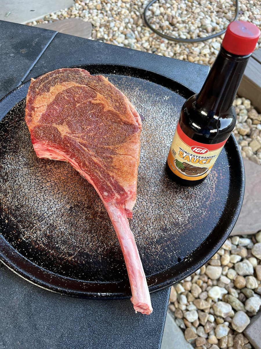 deere_john76's tweet photo. @DaleJr it’s a Robert Gee inspired tomahawk ribeye night! https://t.co/4wtLw2uBMG