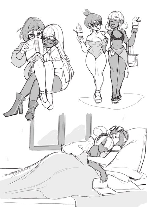 Velma and her boo warmup doodles 
