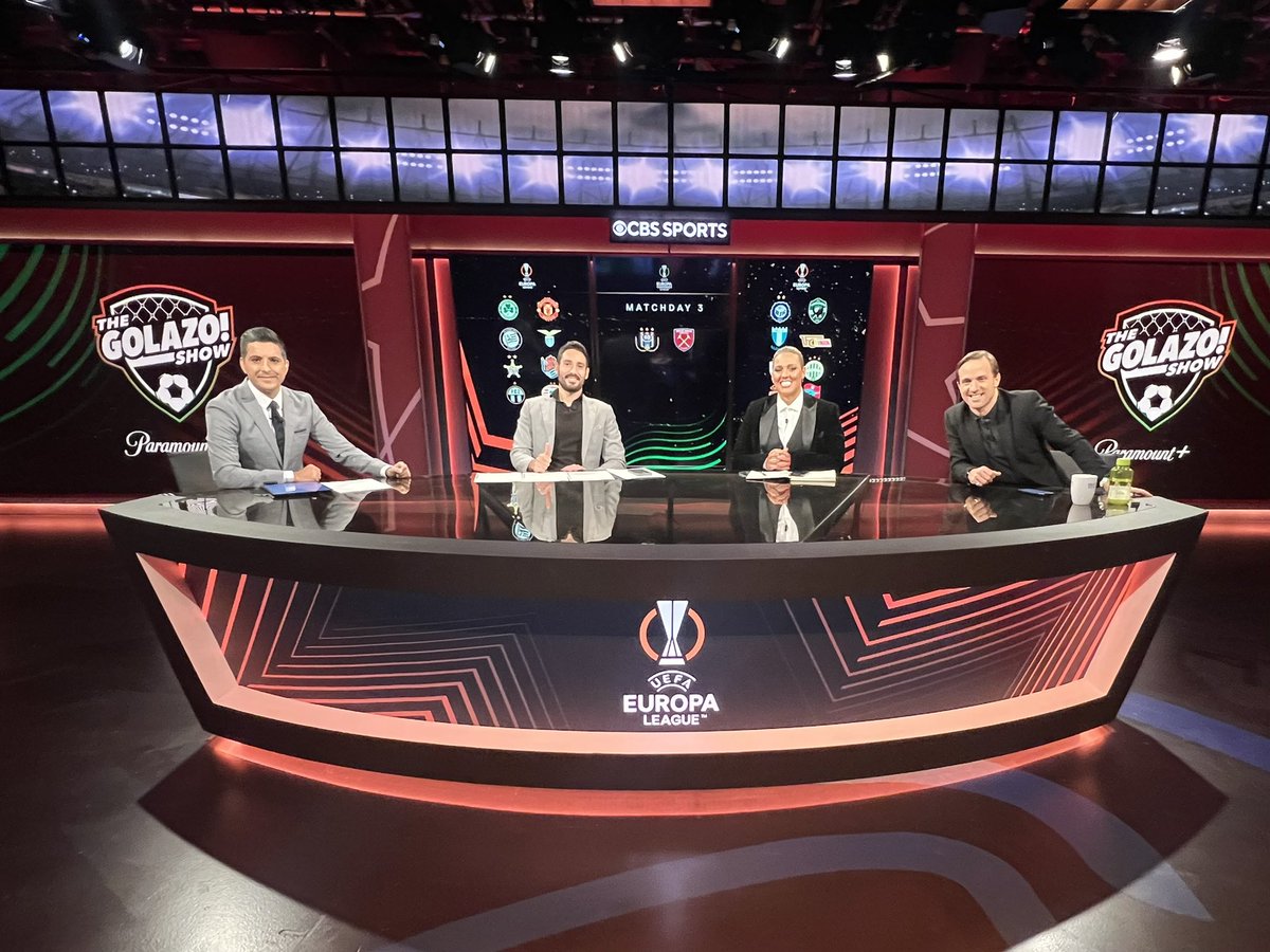 There’s no show quite like @CBSSportsGolazo on @EuropaLeague nights - frantic and good fun. Well played @Nicocantor1 @liannesanderson & @LaurensJulien