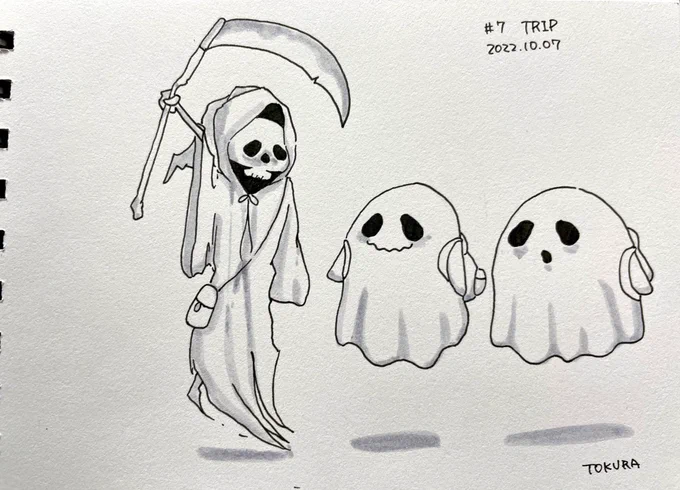 Day6:旅行

「現世ツアーはこちらです」
#inktober #inktober2022 #trip #インクトーバー 