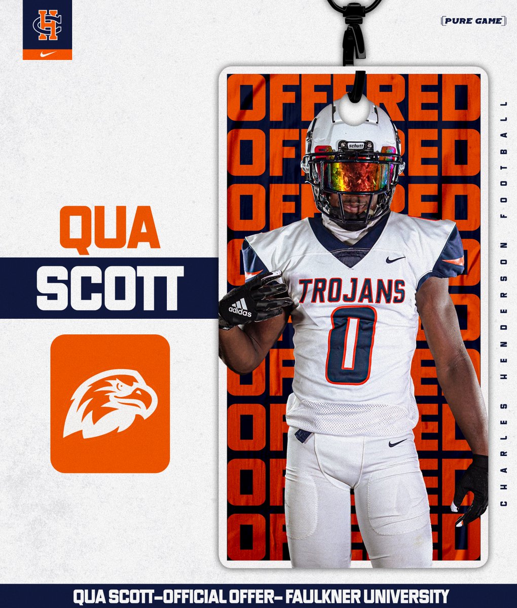 athletics_CHHS's tweet photo. Officially #OFFERED - Qua Scott from Charles Henderson High School - Faulker Univeristy
 #CHHS / #CHHSfootball / #CharlesHendersonHighSchool https://t.co/w1HASWtdxm