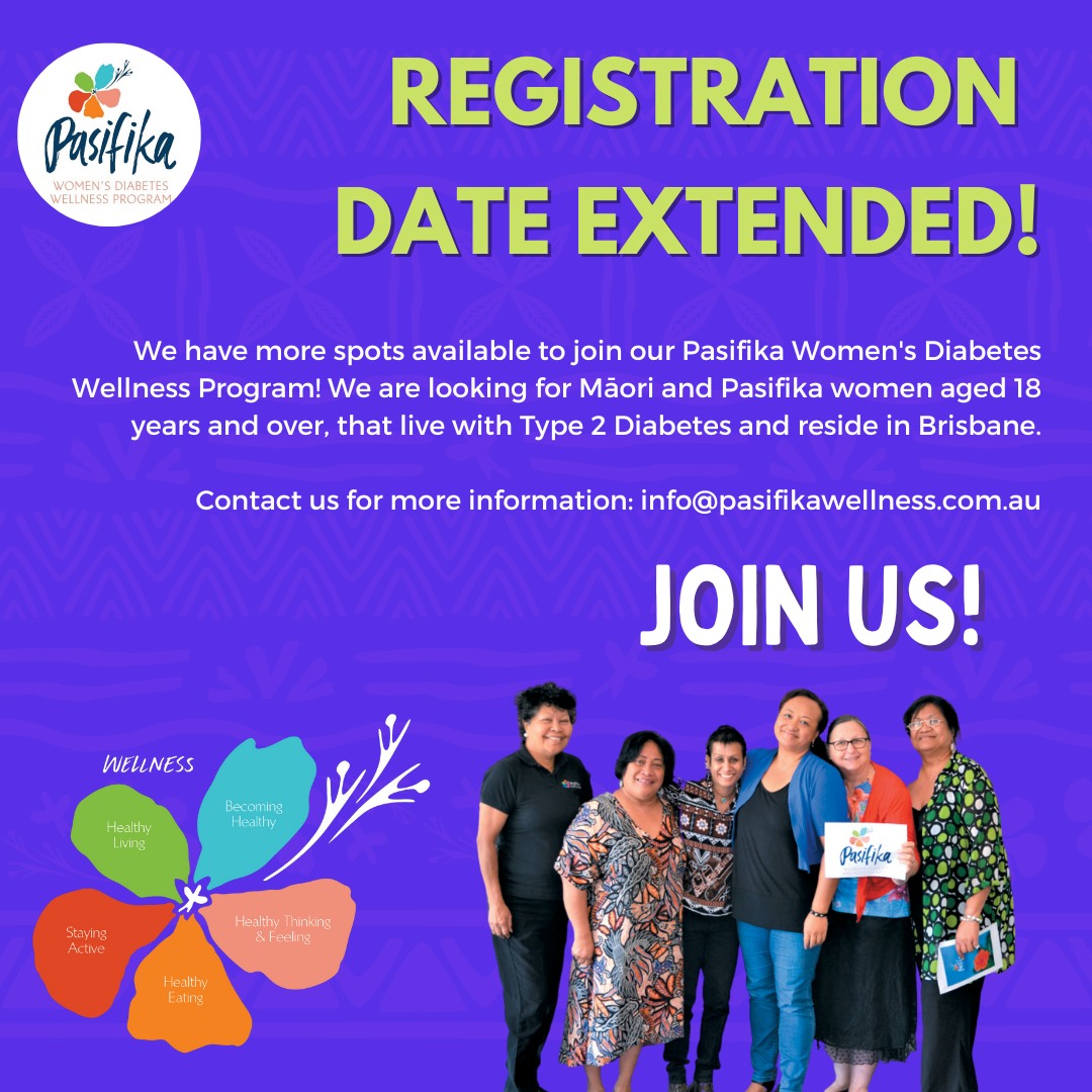 Heena Akbar (@drheenaakbar) on Twitter photo Join the Pasifika Women's Diabetes Wellness Program - a holistic cultural program.
Registration closes: 14 October 2022. 🌺For more information and to register, visit: rb.gy/fglhkp
If you have any queries, please email: info@pasifikawellness.com.au Join the Pasifika Women's Diabetes Wellness Program - a holistic cultural program.
Registration closes: 14 October 2022. 🌺For more information and to register, visit: rb.gy/fglhkp
If you have any queries, please email: info@pasifikawellness.com.au