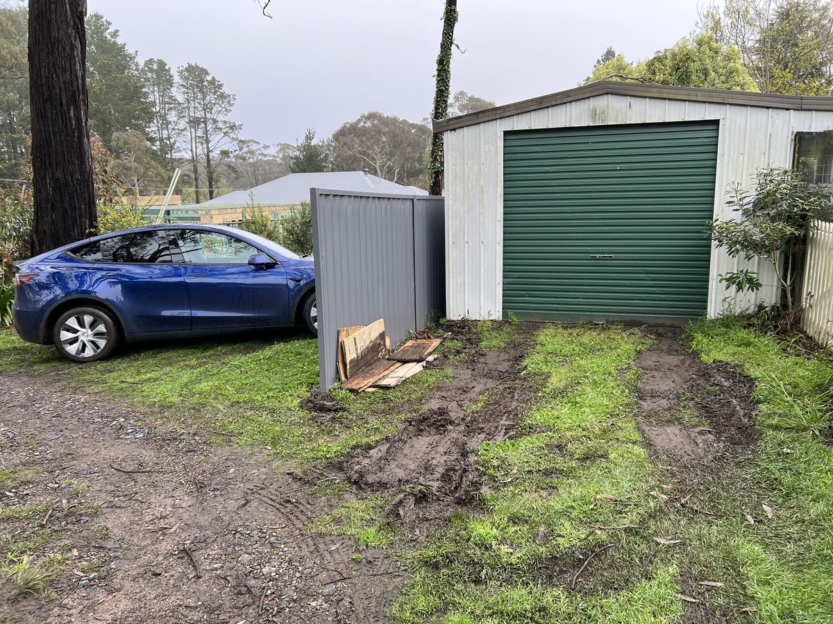 Today I would have given up an important part of my procreational anatomy for a dual motor with AWD. It took me more than an hour to inch my Model Y with planks and cardboard out of the slickest mud I’ve had the misfortune to encounter