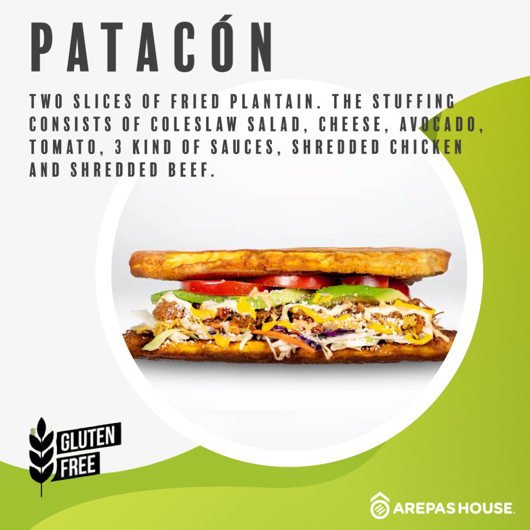 For plantains lovers, it may be the best thing since sliced bread. In fact, a patacón  identifies its birthplace as the Venezuelan city of Maracaibo  is a sandwich that dispenses with bread entirely. In its place is plantain that’s been sliced lengthwise, fried and pressed flat