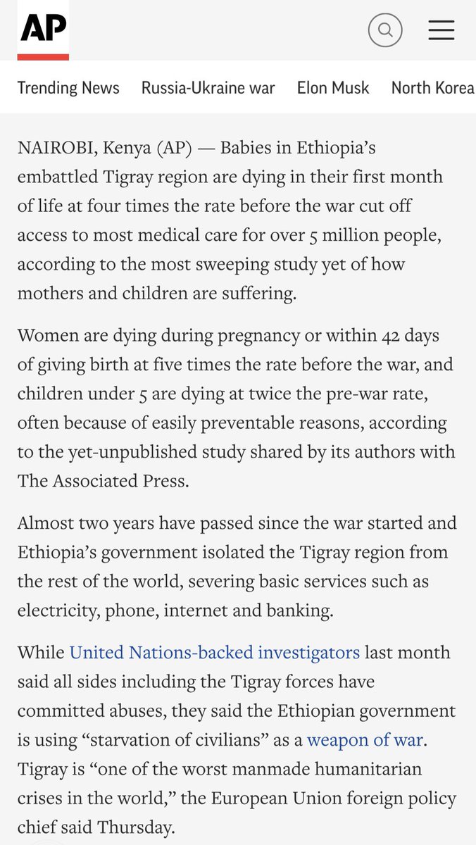 🩸Since the start of the war on #Tigray 2 yrs ago, power &network cut off and no media access have made it difficult to know what the live experience is like on the ground in Tigray 🩸
#EndTigraySeige @CNN @AC360  @NBCNews @CBSNews @LANow @washingtonpost @FoxNews  @bettyvegas3