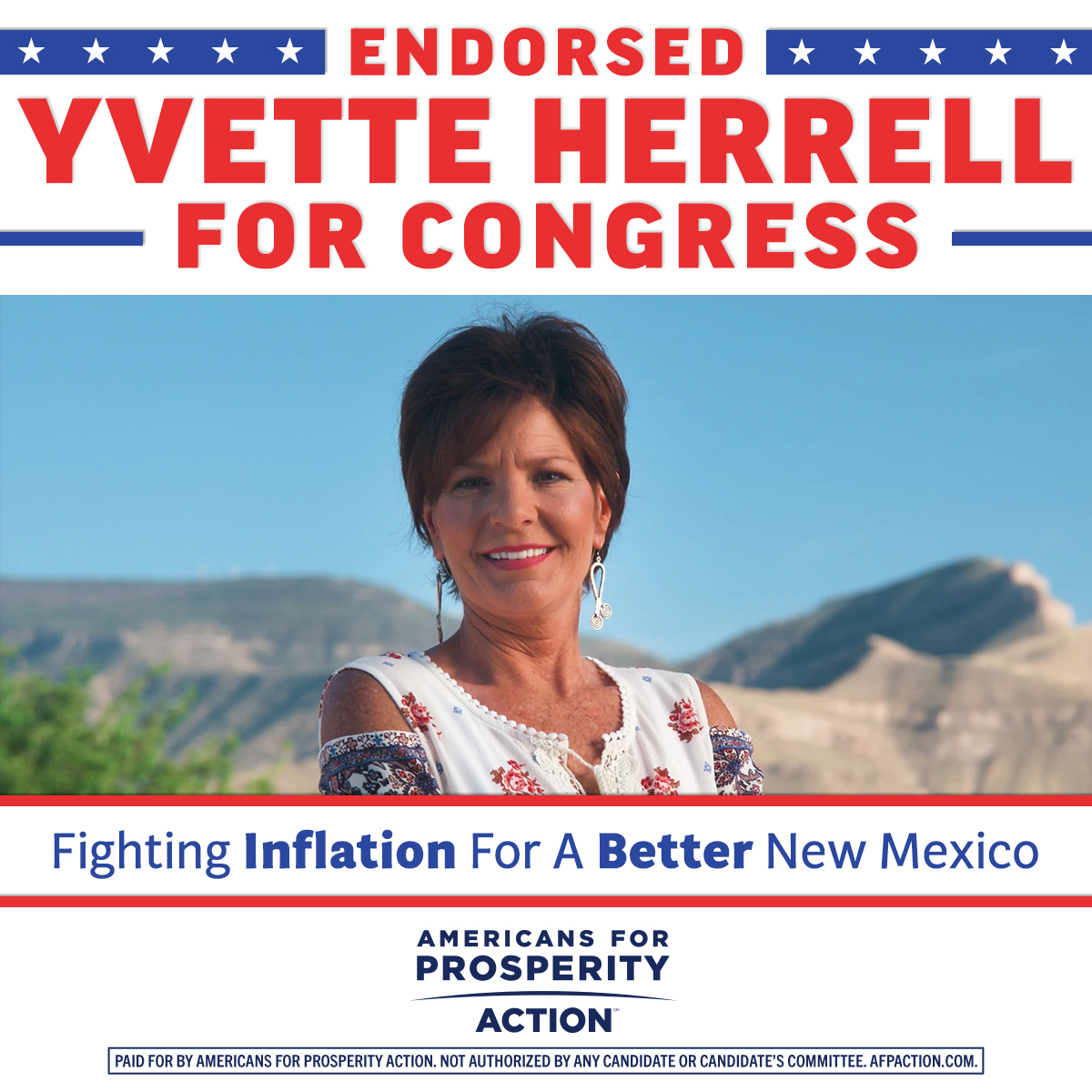 AFP Action is proud to endorse @Yvette4congress for Congress – a leader who will fight to stop inflation and get Washington out of New Mexico’s way! To join us and learn more, visit 👉 afpaction.actcentr.com/Signup/yvette-…