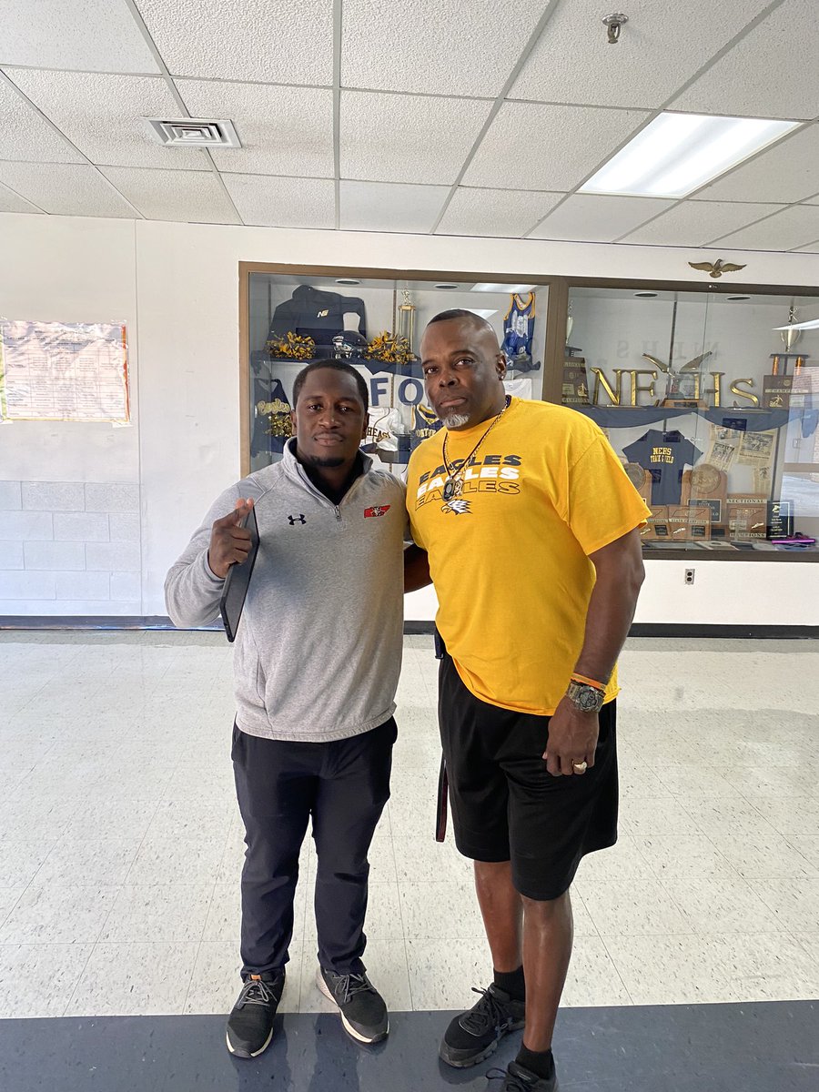 Always great catching up with Coach Townsend at Northeast! @DCoachBo