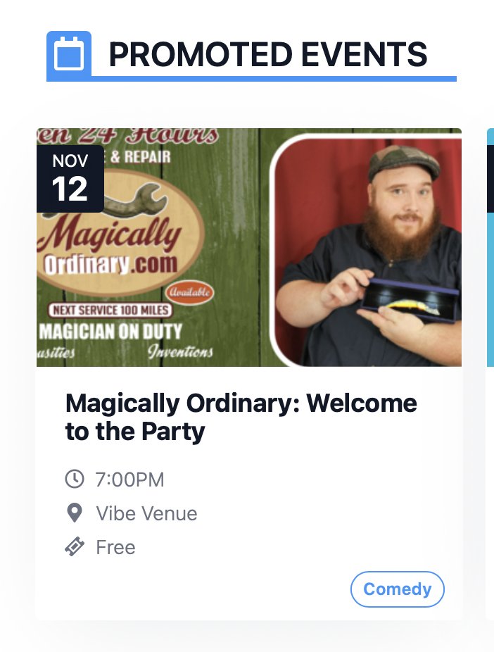 Even though I submitted it, it is still so exciting to see my show being promoted on the Columbus Dispatch Event Calendar. 

Central Ohio Friends get your free tickets here bit.ly/magicallyordin…