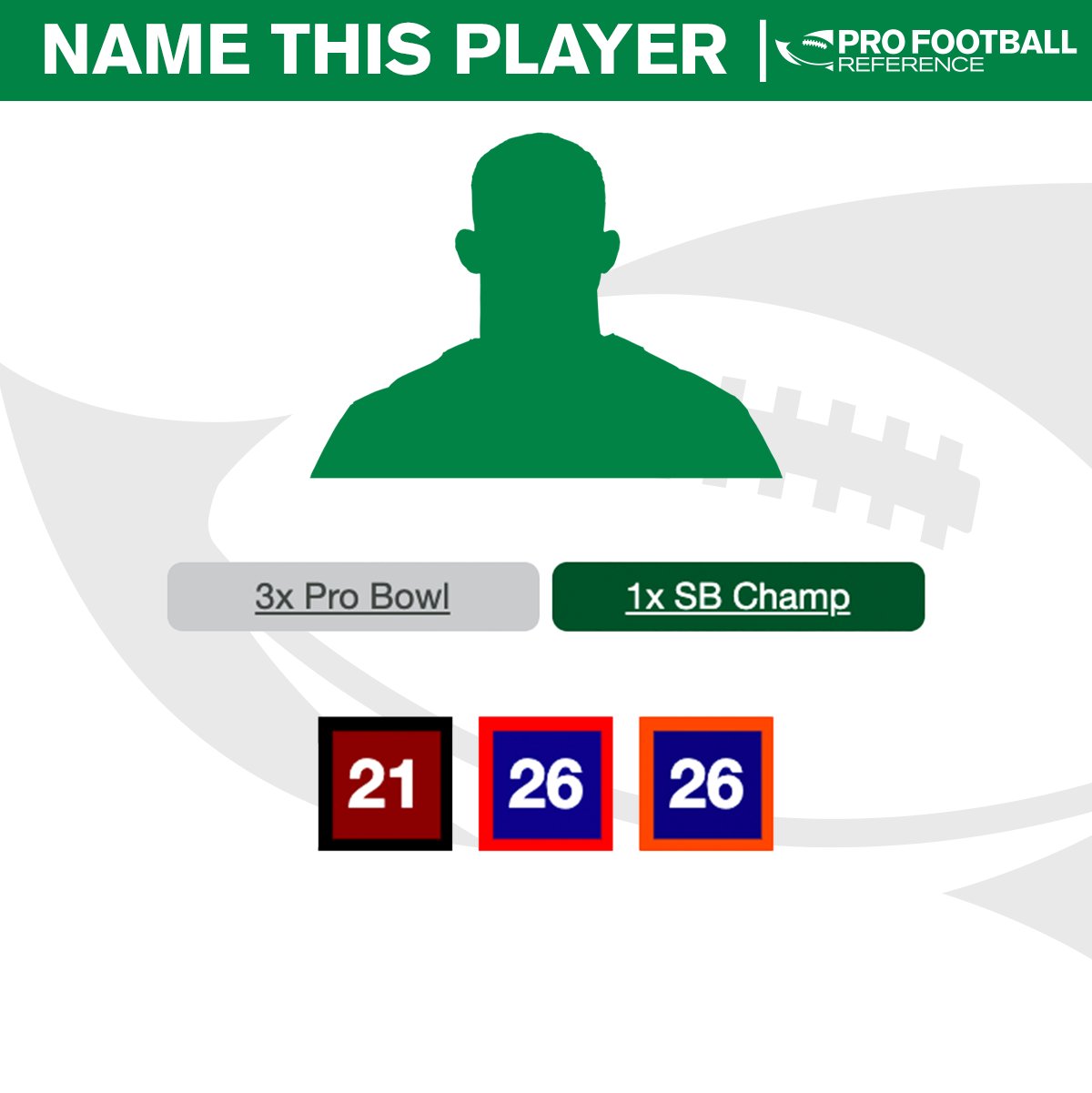 Pro Football Reference on Twitter "Can you name this player using only