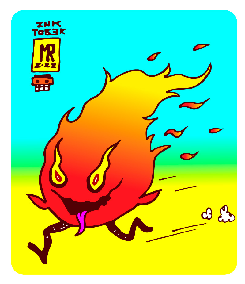 mostrorobot's tweet photo. #Inktober Día 5 : Fire #inktober2022 
Para la quinta entrega quisimos hacer algo más cartoon y ligero, divertido y sin mucho detalle, además de ponerle color digitalmente. Mira todo el proceso en #Hive: https://t.co/9sqriWJP6w https://t.co/jJTFiXS87r