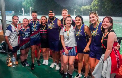 SportsADF's tweet photo. A team from the ADF Netball Association recently participated in the Australian Combined Netball Association (CANA) national competition in Beenleigh, QLD. #SportsADF #YourADF #ADFNetball
@Australian_Navy @AustralianArmy @AusAirForce https://t.co/epHWoY3MeJ