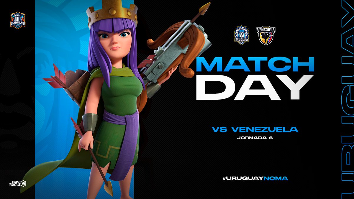 Selección Uruguaya CR (@uruguayselecc) on Twitter photo ¡𝗝𝗢𝗥𝗡𝗔𝗗𝗔 6!
Día de batallas para los charrúas 👊
🏆 <a href="/Clashvaland/">Clashvaland Series</a>
🆚️ <a href="/SeleccionVE2/">Selección Venezuela</a>
⏰ 23HS 🇺🇾
🎙 <a href="/chuleta_yt/">Chuleta 2k5</a>
📺 Twitch.tv/chuleta2k5
¡Apoyen a la celeste en stream! 😁
#UruguayNoma 🧉 ¡𝗝𝗢𝗥𝗡𝗔𝗗𝗔 6!
Día de batallas para los charrúas 👊
🏆 <a href="/Clashvaland/">Clashvaland Series</a>
🆚️ <a href="/SeleccionVE2/">Selección Venezuela</a>
⏰ 23HS 🇺🇾
🎙 <a href="/chuleta_yt/">Chuleta 2k5</a>
📺 Twitch.tv/chuleta2k5
¡Apoyen a la celeste en stream! 😁
#UruguayNoma 🧉