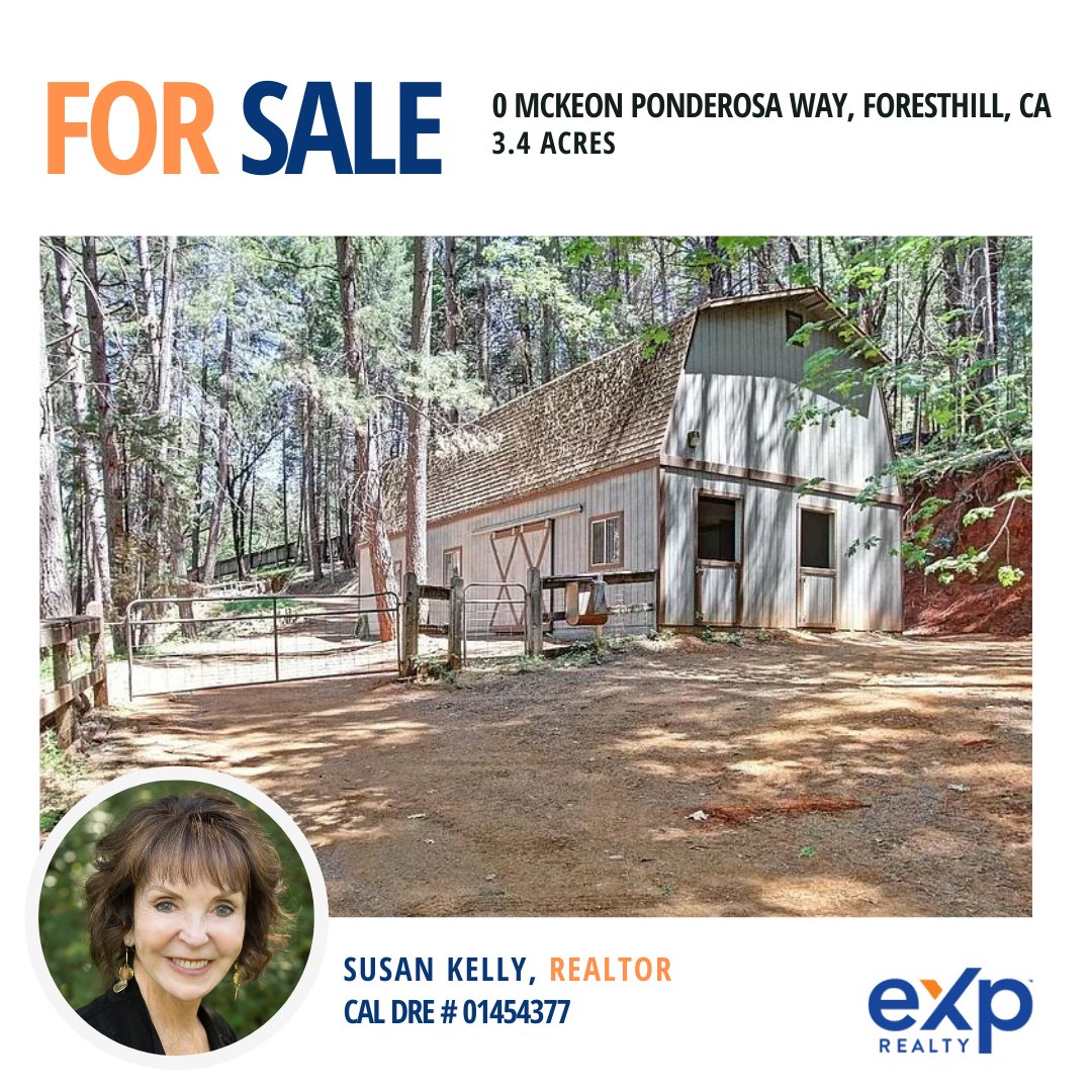 SusanKellyHomes's tweet photo. 📍 0 McKeon Ponderosa Way, Foresthill, CA 95631
💰 $268,000

Get more info here >> https://t.co/5AQyOZyX2y

Call me if you have any questions 
Susan Kelly
DRE # 01454377
☎️ 530-913-5474

#forsale #foresthill #realtor #realtorsofinstagram #susankelly #susankellyrealtor https://t.co/pkmJwEJWTS
