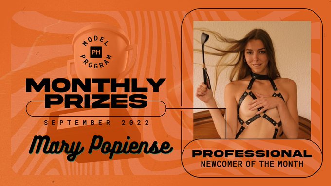 Congrats to September's Models of the Month! 🧡 @PFProductions2  @BradNewmanxo  @SecretsFilmed  @MaryPopiense<a class="tags" href="/tag/pfproductions2">@pfproductions2</a>