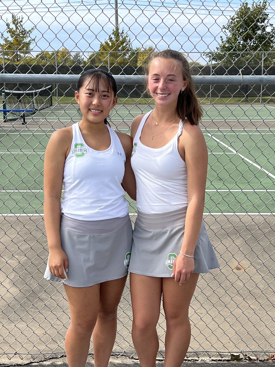 sciotoathletics's tweet photo. CONGRATULATIONS to Scioto Tennis 🎾 and Yuka and Amelia as they advance to Districts. GO IRISH!! https://t.co/sBiTbiz9xO