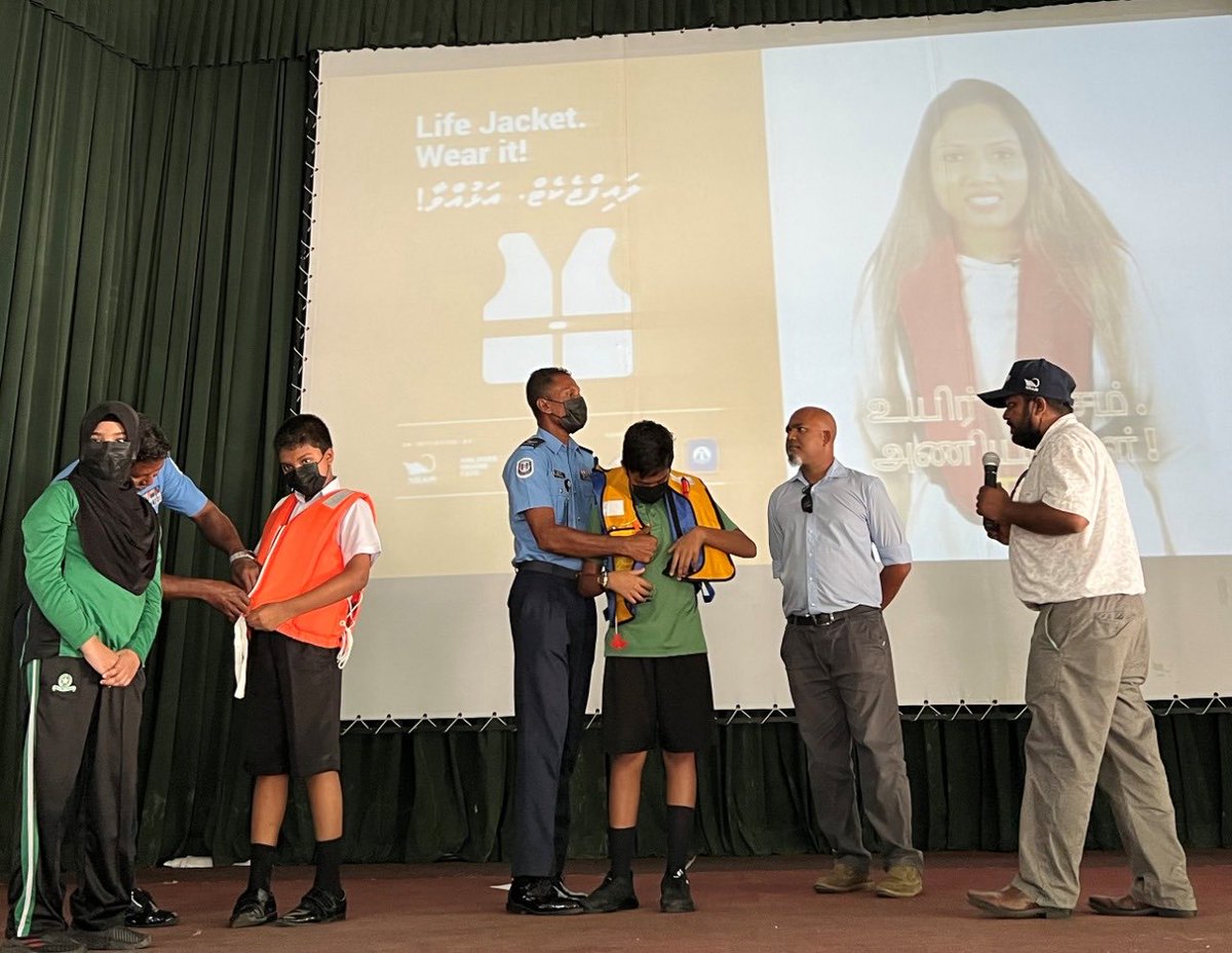 highriseissey's tweet photo. I’m everyday proud of this awareness programme which we started from ⁦@boating_mv⁩ .  Grateful to all partners and team. #LifeJacket #WearIt #StaySafeAfloat https://t.co/rmpZcueYvj