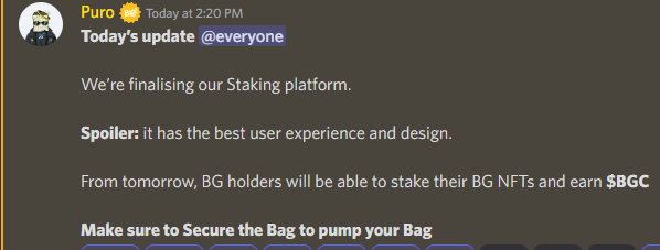 P4ND4_SOL's tweet photo. @BagangNFT Just announced staking released dateπΈ
06.10.22 TOMORROWπ₯
Earn $BGC and a chance to win a 1/1 from a Marvel Studio artist!
~330 listed out of 2 222
- fp is 0.65 SOL
π°BAG THEM WHILE THEY CHEAPπ°
#BAGISH https://t.co/Wk6ZKWWA1H